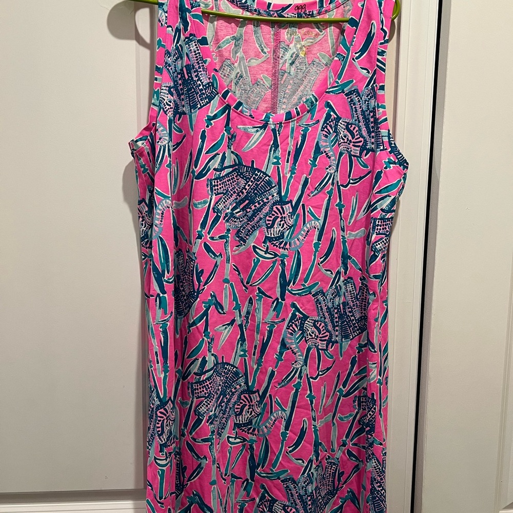 Lilly Pulitzer Mandevilla Pink Extra Lucky Dress Size XL - Picture 6 of 10